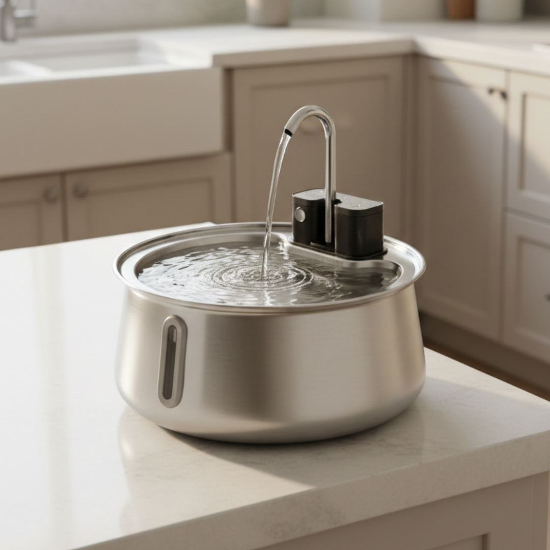 The First Ever Colored 100% Stainless Steel Fountain